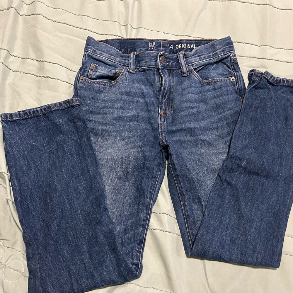 Boys GAP sz 14 blue jeans w/ adjustable waist - excellent condition only worn 2x